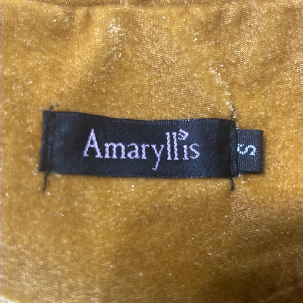 Harvest Gold Velvet Open Front Jacket S Small like a 6 or 8 Pockets Fall Autumn - Picture 4 of 4